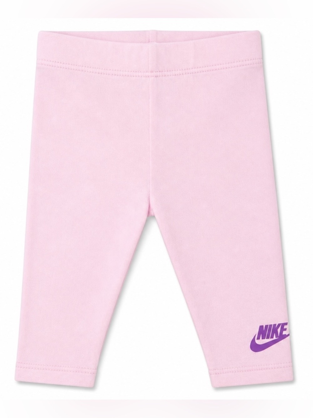 NIKE Light Pink Baby Girls' Leggings with Purple Logo 3M